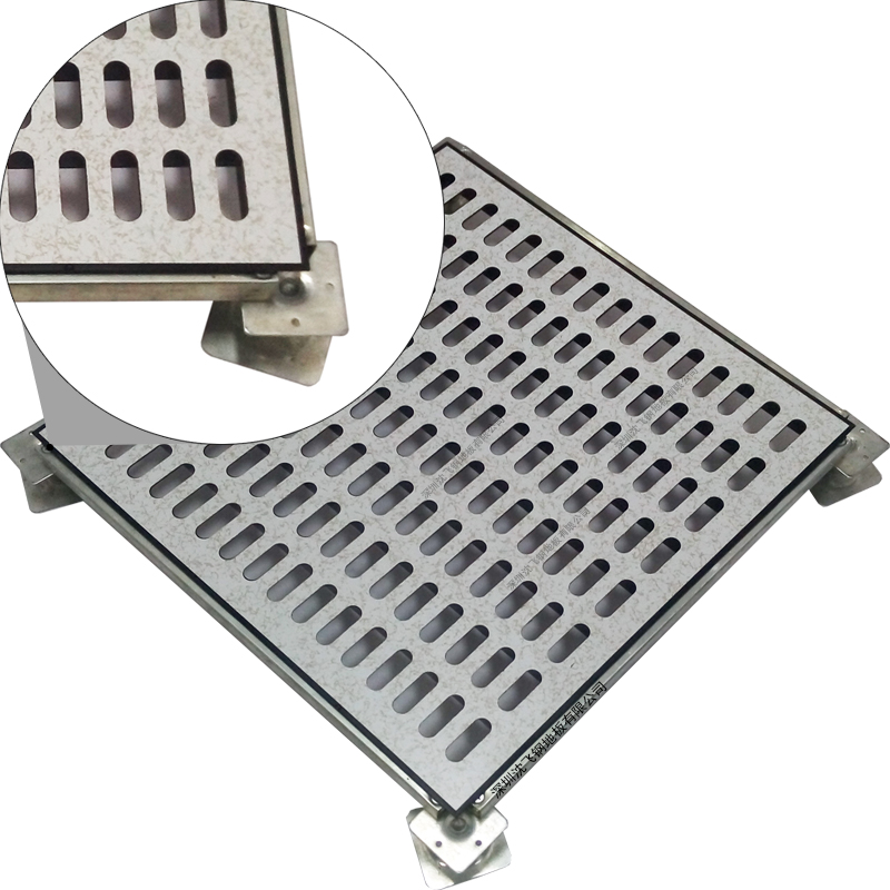 防靜電通風(fēng)地板,深圳沈飛通風(fēng)地板(焊管結(jié)構(gòu)通風(fēng)地板35-40%通風(fēng)率)